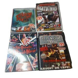 WWE Fighting DVDS As Seen On TV Violent Backyard Fighting Mixed Lot of 4
